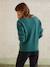 Fancy Fuzzy Knit V-Neck Jumper for Maternity English green+pomegranate - vertbaudet enfant 