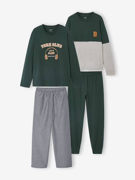 Pack of 2 Jonen Pyjamas for Boys fir green - vertbaudet enfant 