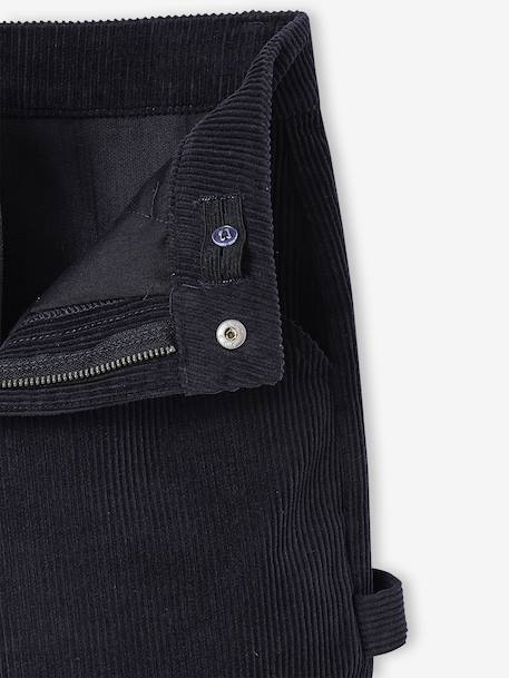 Pantalon battle garçon en velours anthracite - vertbaudet enfant 