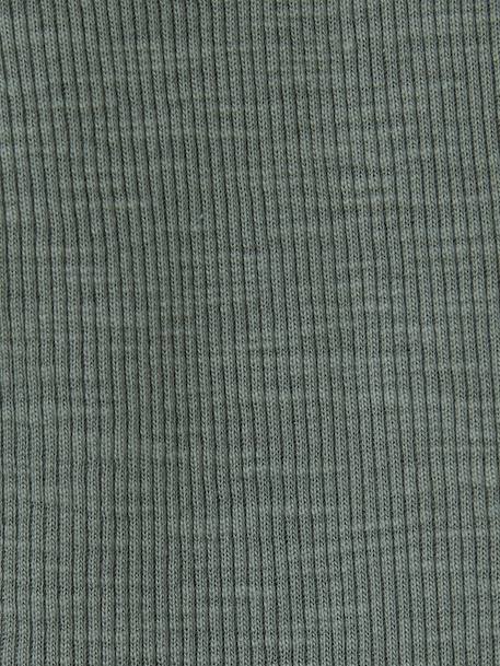 Ribbed Knit Leggings for Babies green+pale pink+rosy - vertbaudet enfant 