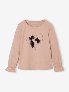 T-shirt fille motifs fantaisie détails brillants - vertbaudet enfant Fille-T-shirt, sous-pull-T-shirt-T-shirt fille motifs fantaisie détails brillants