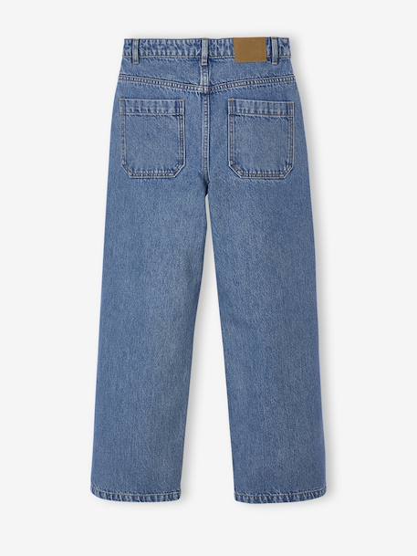 Loose-Fit Jeans for Girls, JONEN denim grey+medium blue - vertbaudet enfant 