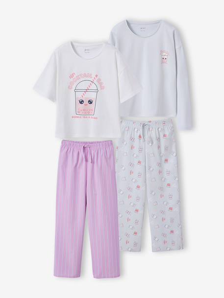 Lot de 2 pyjamas fille bleu ciel - vertbaudet enfant 