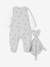 3-Piece Set for Newborns: Jumpsuit + Bodysuit + Comforter aqua green+rose - vertbaudet enfant 