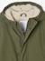 Hooded Sherpa-Lined Parka for Boys black+khaki - vertbaudet enfant 