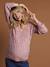 Front/Back Jumper Fancy Knit in Alpaca by ENVIE DE FRAISE crystal blue+raspberry pink - vertbaudet enfant 