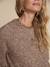 Pull de grossesse avec tresse fantaisie mélange laine beige - vertbaudet enfant 