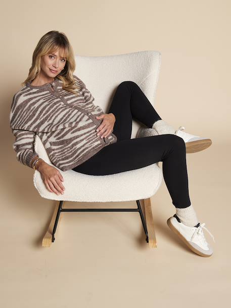 Zebra Print Cardigan for Maternity, ENVIE DE FRAISE beige - vertbaudet enfant 