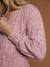 Front/Back Jumper Fancy Knit in Alpaca by ENVIE DE FRAISE crystal blue+raspberry pink - vertbaudet enfant 