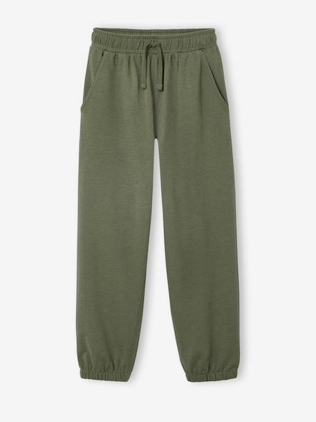 Oversized Fleece Trousers for Boys, JONEN khaki - vertbaudet enfant 