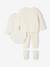 Set of 4 Plain Knit Items for Newborns: Cardigan + Trousers + Booties + Bodysuit ecru - vertbaudet enfant 