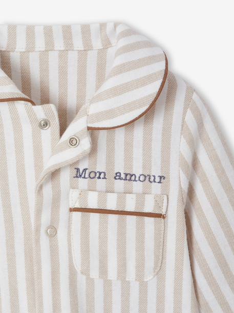 Sleepsuit set in flannel + comforter beige - vertbaudet enfant 