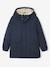 Parka garçon à capuche doublure sherpa kaki+noir - vertbaudet enfant 