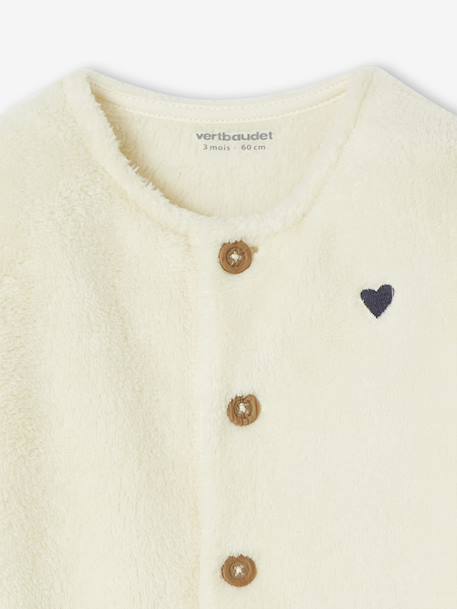 Onesie with Animal or Heart Print for Newborns chocolate+ecru - vertbaudet enfant 