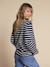 Customisable Striped Top for Maternity & Nursing, ENVIE DE FRAISE navy blue - vertbaudet enfant 