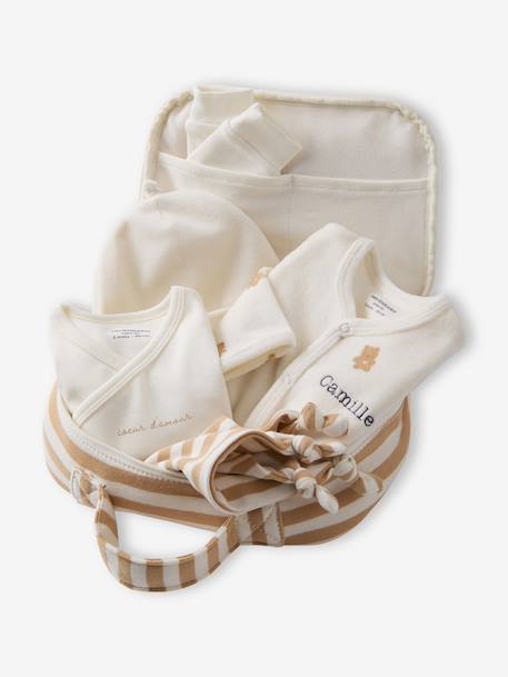 Ensemble naissance 6 pièces avec valisette maternité écru - vertbaudet enfant 