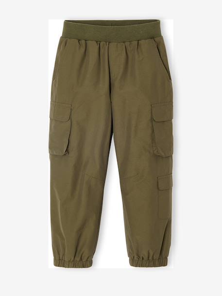 Water-Repellent Utility Trousers for Boys khaki - vertbaudet enfant 