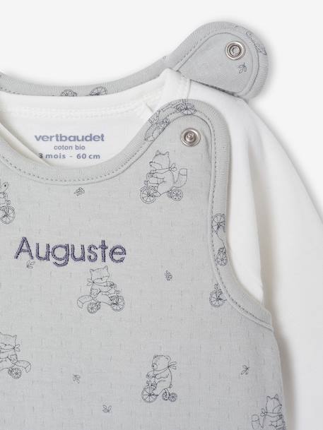 3-Piece Set for Newborns: Jumpsuit + Bodysuit + Comforter aqua green+rose - vertbaudet enfant 