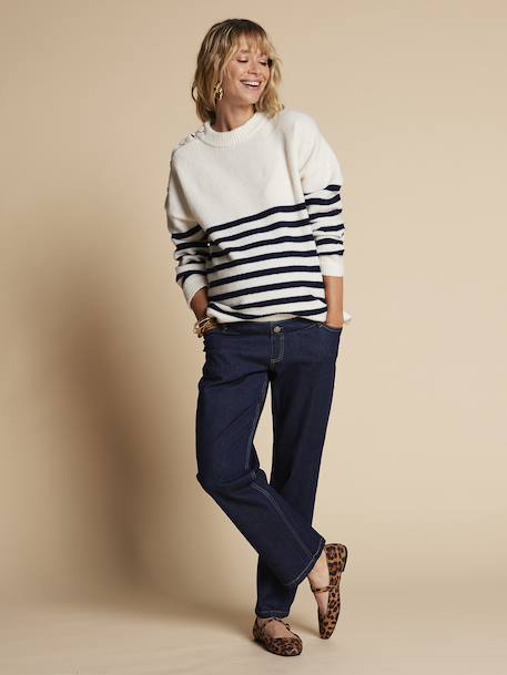 Striped Jumper for Maternity, ENVIE DE FRAISE ecru - vertbaudet enfant 