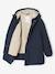 Hooded Sherpa-Lined Parka for Boys black+khaki - vertbaudet enfant 