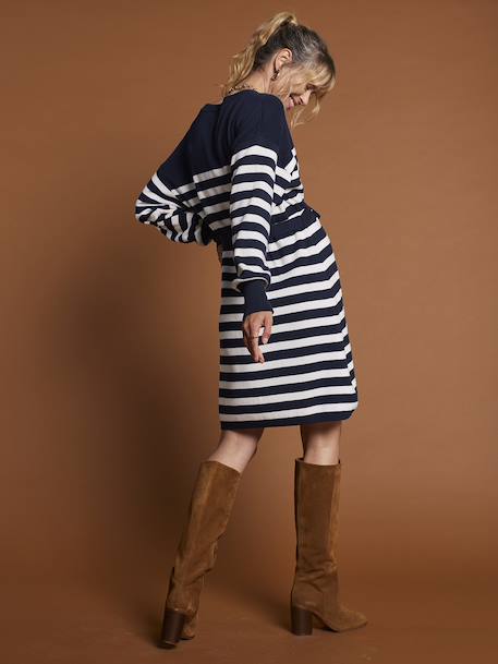 Robe marinière en tricot grossesse marine - vertbaudet enfant 