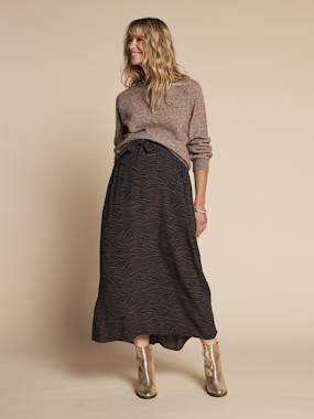 -Pull de grossesse avec tresse fantaisie mélange laine