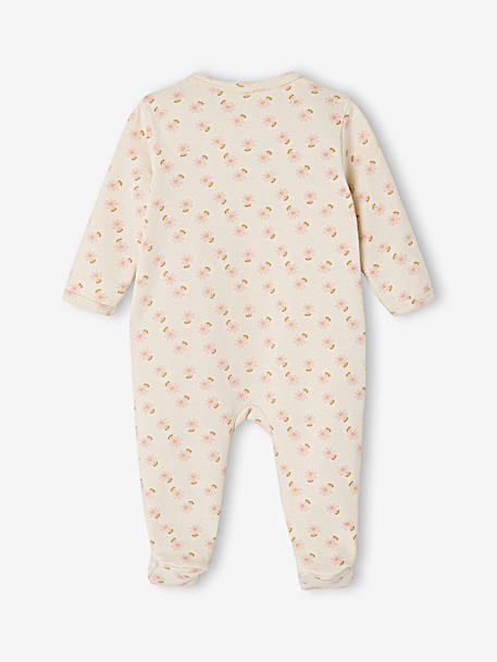 Fleece Sleepsuit for Newborns ecru - vertbaudet enfant 