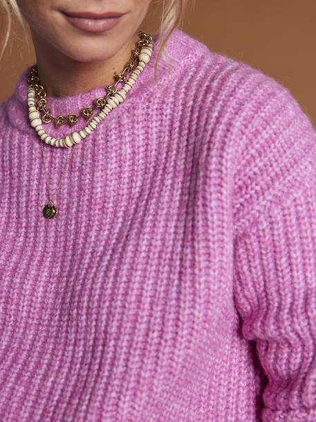 ENVIE DE FRAISE nursing jumper in pearl knit raspberry pink - vertbaudet enfant 