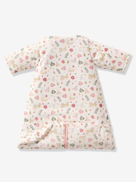 Baby sleeping bag with detachable long sleeves, ENCHANTED RABBIT printed white - vertbaudet enfant 