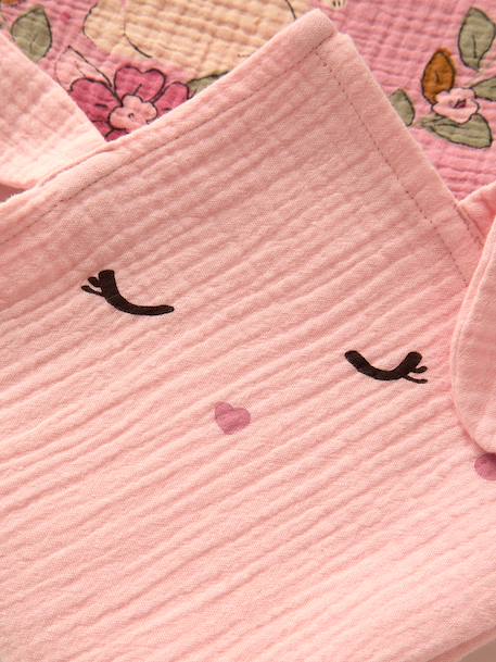 Lot de 3 langes en gaze de coton LAPIN ENCHANTÉ lot rose - vertbaudet enfant 