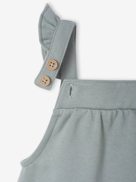 Dungaree in baby fleece sage green - vertbaudet enfant 