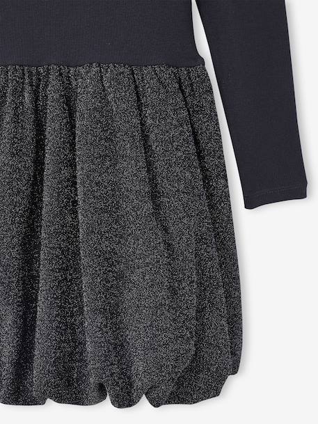 Robe boule fille bi-matière anthracite - vertbaudet enfant 