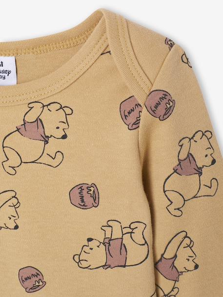 Pack of 2 WINNIE THE POOH Long-Sleeved Newborn Bodysuits for Boys cappuccino - vertbaudet enfant 