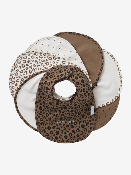 Leopard Bib Set, ENVIE DE FRAISE beige - vertbaudet enfant 