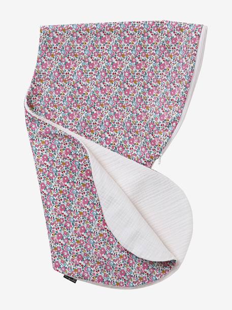 Nursing pillow and cover in cotton muslin and Liberty ENVIE DE FRAISE pale pink - vertbaudet enfant 