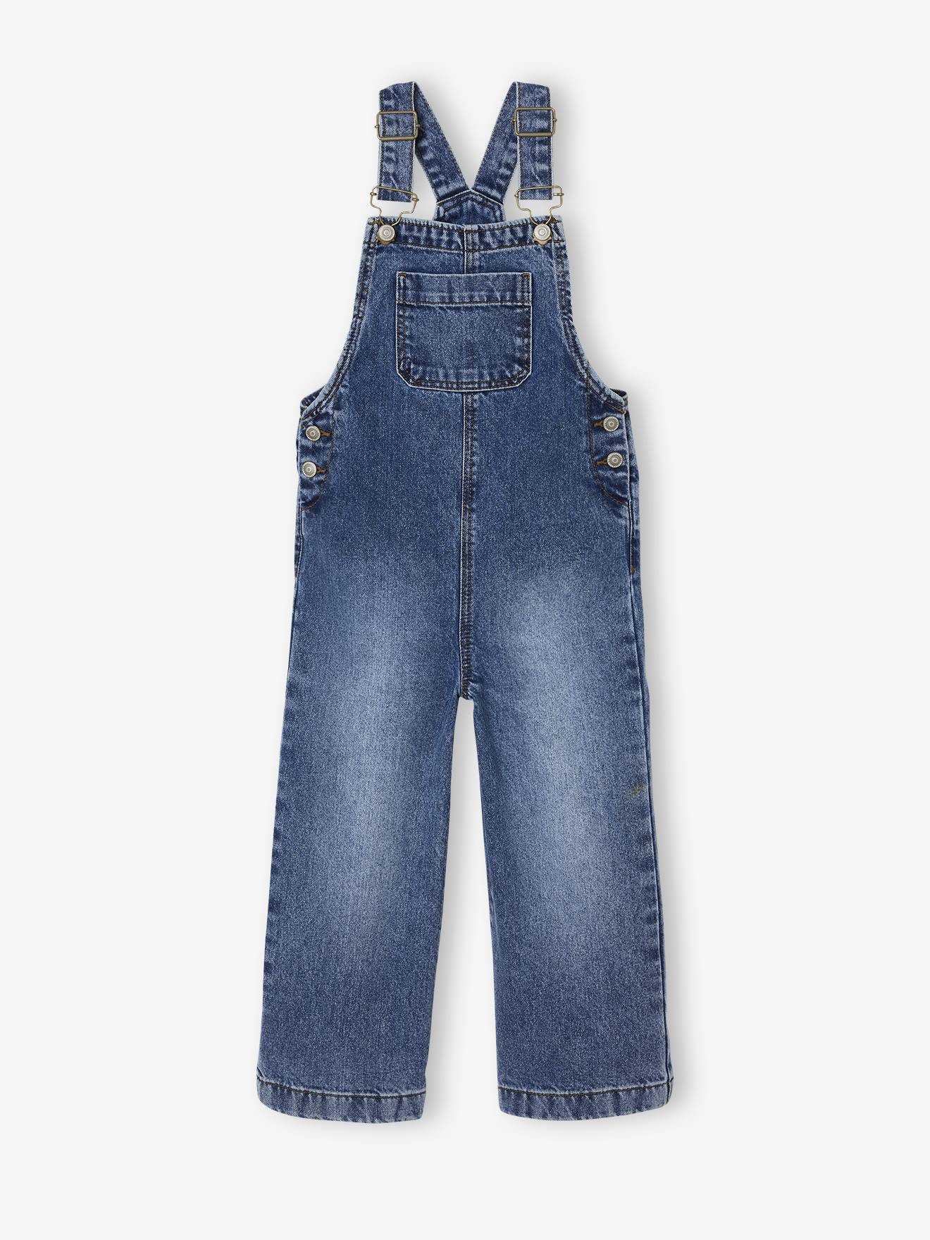 Salopette Courte En Jean Pour Fille 1-5 Ans - Combishort Décontracté Manches Courtes Avec Poches - 7