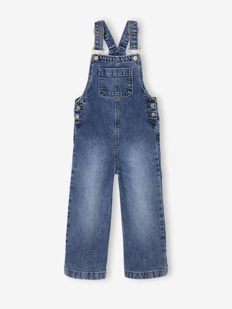 Wide-Leg Denim Dungarees for Girls black denim+denim grey+stone - vertbaudet enfant 