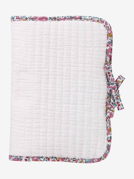 Customisable cotton muslin and ENVIE DE FRAISE Liberty health record cover pale pink - vertbaudet enfant 