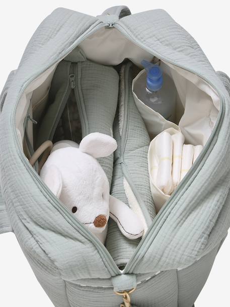 Customisable ENVIE DE FRAISE 24 or 48-hour changing bag sage green - vertbaudet enfant 