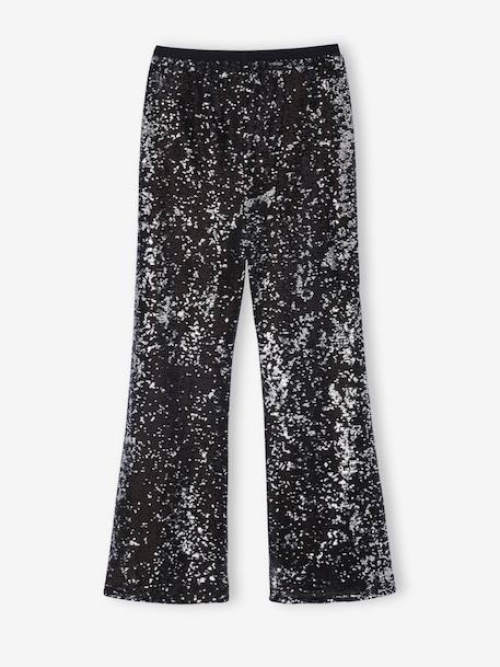 Girls' sequin trousers silver - vertbaudet enfant 