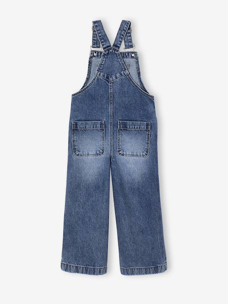 Wide-Leg Denim Dungarees for Girls black denim+denim grey+stone - vertbaudet enfant 