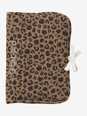 Protège carnet de santé en gaze de coton léopard personnalisable - vertbaudet enfant -Protège carnet de santé en gaze de coton léopard personnalisable