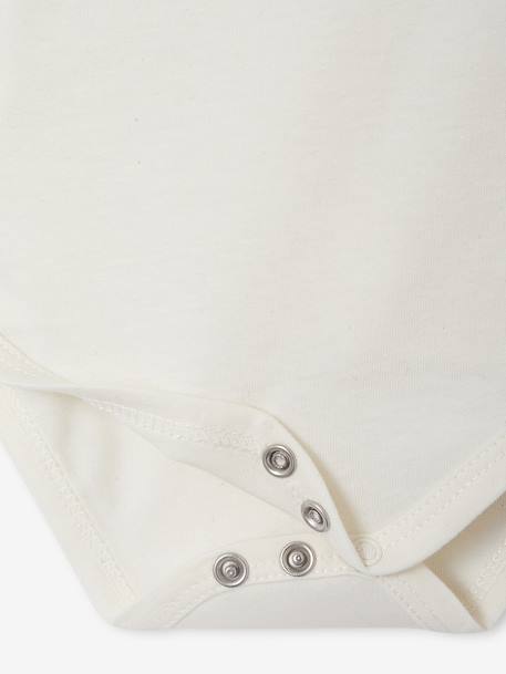 Set of 4 Plain Knit Items for Newborns: Cardigan + Trousers + Booties + Bodysuit ecru - vertbaudet enfant 