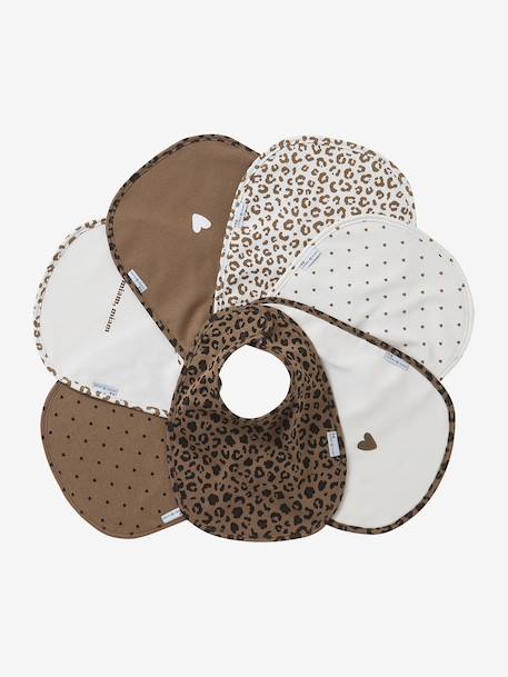 Leopard Bib Set, ENVIE DE FRAISE beige - vertbaudet enfant 