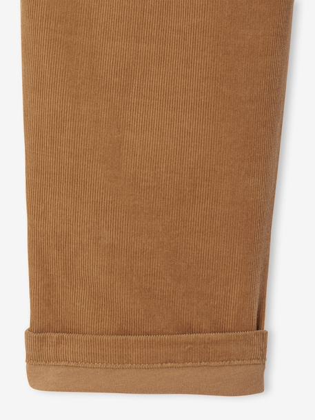 Corduroy Trousers with Adjustable Elasticated Waist for Boys pecan nut - vertbaudet enfant 