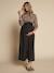 Long Skirt with Zebra Print, for Maternity, ENVIE DE FRAISE chocolate - vertbaudet enfant 