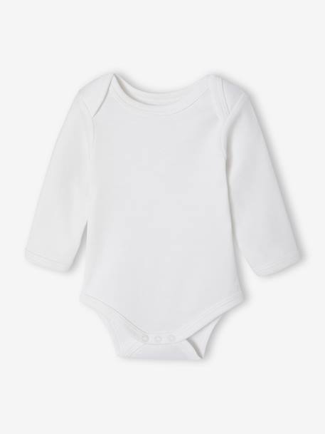 Pack of 5 Bodysuits with Cut-Away Shoulders for Newborns ecru - vertbaudet enfant 