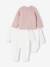 3-Piece Set for Newborns: Plain Knit Cardigan + Sleepsuit + Bodysuit rose - vertbaudet enfant 