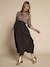 Long Skirt with Zebra Print, for Maternity, ENVIE DE FRAISE chocolate - vertbaudet enfant 