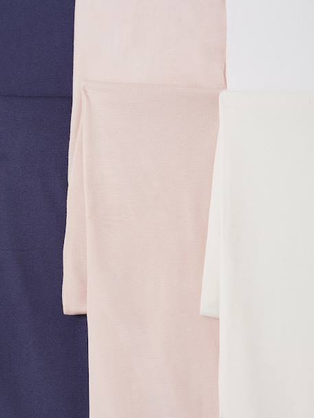 Lot de 3 paires de collants polyamide fille rose poudré - vertbaudet enfant 